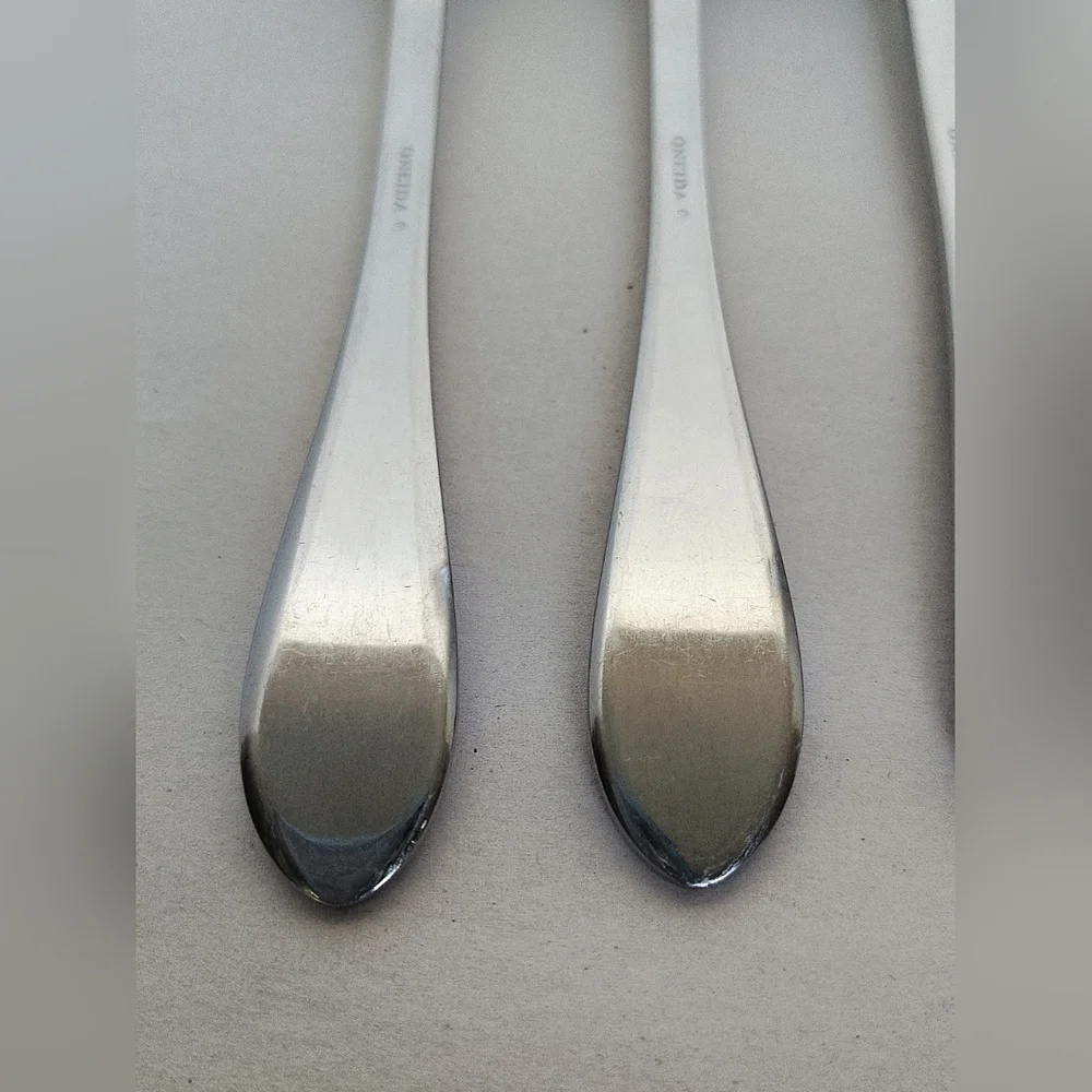 Oneida Stainless JOANN Dinner Forks JOANNE Set of 4 Frosted Glossy Flatware #